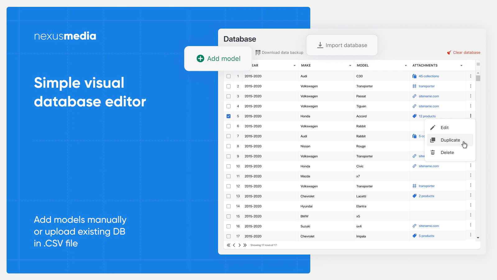Year Make Model ‑ EasySearch